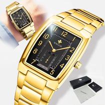 Relógio Wwoor Masculino Pulso Quartzo Dourado Luxo Original, Cronômetro, Resistência a água