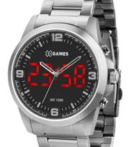 Relógio X GAMES masculino prata anadigi XMSSA009 P2SX