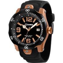 Relógio X-Games Masculino Preto XMPP1048P2PX Analógico 10 Atm Acrílico Tamanho Extra Grande