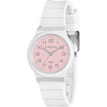 Relógio x-watch feminino branco e rosa xkpp0006 r2bx