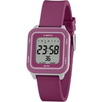 Relógio X-Watch Feminino Ref: Xlppd064 Bxux Retangular Digital Bordô Relógio X-Watch Feminino Ref: Xlppd064 Bxux Retangular Digital Bordô