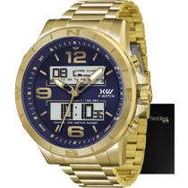 Relógio X-Watch Masculino Banhado a Ouro Anadigi Xmgsa003 Nf