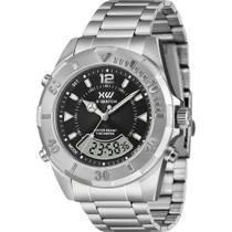 Relogio X-Watch Masculino digital e analogico prateado prata preto anadigi aço inox a prova dagua XMSSA021 P2SX original Relogio X-Watch Masculino digital e analogico prateado prata preto anadigi aço inox a prova dagua XMSSA021 P2SX original