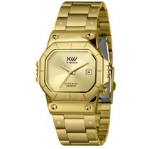 Relógio X-Watch Masculino Ref: Xggs1001 Cxkx Retangular Dourado