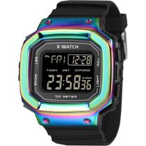 Relógio X-Watch Masculino Ref: Xgppd210 Pxpx Retangular Digital Multicolorido Relógio X-Watch Masculino Ref: Xgppd210 Pxpx Retangular Digital Multicolorido