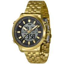 Relógio X-Watch Masculino Ref: Xmgsa010 Pbkx Dourado Anadigi