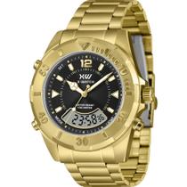 Relógio X-Watch Masculino Ref: Xmgsa016 P2kx Dourado Anadigi Relógio X-Watch Masculino Ref: Xmgsa016 P2kx Dourado Anadigi