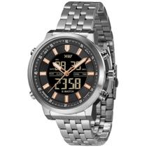 Relógio X-Watch Masculino Ref: Xmssa014 P1Sx Prateado