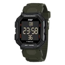 Relógio X Watch Retangular Original Dig Prova d Agua 100m Cor Mostrador:Verde Relógio X Watch Retangular Original Dig Prova d Agua 100m Cor Mostrador:Verde