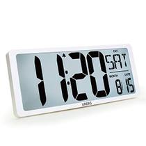 Relógio XREXS Digital Grande c/ Tela LCD Gigante 16,9 Temperatura, Alarme, Temporizador