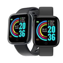 Relógio Y68 bluetooth Monitoramento de Saúde, mensagens , ligaçoes Compativel com iphone e android