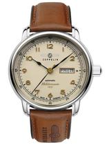 Relógio Zeppelin Mediterranee 1921 com mostrador bege automático de 40 mm