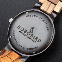 Relógios de madeira BOBOBIRD GO026 Masculino À Prova D'Água - ElaShopp