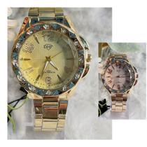 Relógios DHP Original Feminino Dourado ou Rose a prova d Agua