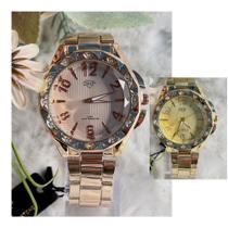 Relógios DHP Original Feminino Dourado ou Rose a prova d Agua