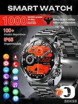 Relógios inteligentes militares para homens, smartwatch AMOLED de tela grande de 1000 mAh/1,7", lanterna/mais de 100 modos esportivos/monitor de sono, relógio fitness para Android e iOS Relógios inteligentes militares para homens, smartwatch AMOLED de tela grande de 1000 mAh/1,7", lanterna/mais de 100 modos esportivos/monitor de sono, relógio fitness para Android e iOS