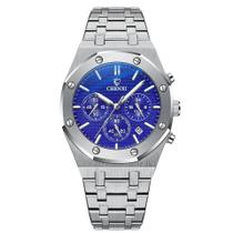 Relógios masculinos de aço inoxidável movimento quartzo - Azul Relógios masculinos de aço inoxidável movimento quartzo - Azul