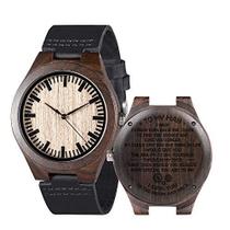 Relógios masculinos de madeira gravados e personalizados de quartzo, relógios de pulso casuais para homens, marido, namo Relógios masculinos de madeira gravados e personalizados de quartzo, relógios de pulso casuais para homens, marido, namo