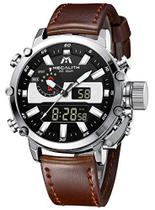 Relógios masculinos digitais à prova d'água, relógio esportivo militar, luminoso, multifuncional, cronômetro, grande ala - MEGALITH