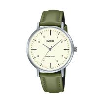 Reloj Casio LTP-VT03L-3B con Correa de Cuero Verde y Caja de 34 mm Resistente hasta 30 m Reloj Casio LTP-VT03L-3B con Correa de Cuero Verde y Caja de 34 mm Resistente hasta 30 m