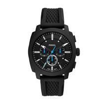 Reloj Cronógrafo Fossil Machine 44mm Correa de Silicona Negra