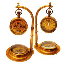 Reloj de Mesa Vintage de Latón ALADEAN LOVE YOU NEO 9x8x14 cm