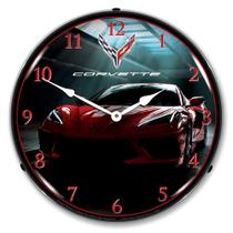 Reloj de Pared Coleccionable C8 Corvette con Luz LED