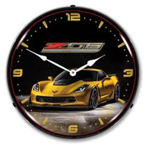 Reloj de Pared Coleccionable y Cartel C7 Corvette Z06 con Luz LED