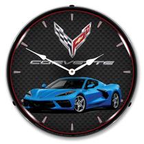 Reloj de Pared Coleccionable y Letrero C8 Corvette Riptide
