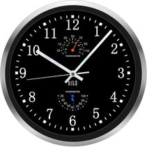 Reloj de Pared HITO Silencioso de 14" con Pilas, Aluminio