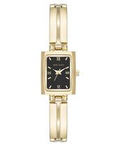 Reloj de Pulsera para Mujer Anne Klein con Esfera Negra y Tono Dorado