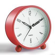 Reloj Despertador Analógico JALL 10 cm Luz Nocturna Silenciosa Rojo