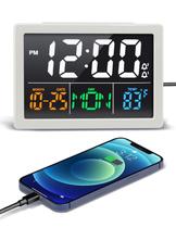 Reloj Despertador Digital JALL con Pantalla LED de 5.5'' Blanca