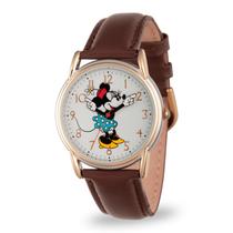 Reloj Disney Minnie Mouse para Mujer con Correa de Cuero Marrón Reloj Disney Minnie Mouse para Mujer con Correa de Cuero Marrón