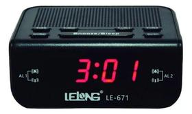 Reloj Mesa Despertador Digital Lelong Le-671 110V/220V Preto - Alinee