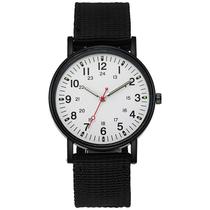 Reloj Militar de Hombre con Correa de Nylon y Caja de Acero Inoxidable