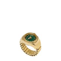 Reloj para mujer Fossil ES5308 con cuarzo, esfera verde y dorada, 15 mm Reloj para mujer Fossil ES5308 con cuarzo, esfera verde y dorada, 15 mm