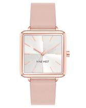 Reloj para Mujer Nine West con Correa y Cristal Mineral en Oro Rosa Reloj para Mujer Nine West con Correa y Cristal Mineral en Oro Rosa