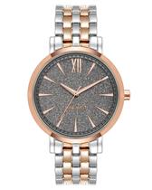 Reloj Pulsera para Mujer Nine West con Cristal Mineral y Brillo Gris