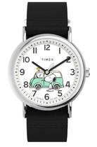 Reloj Timex Weekender Unisex 38mm Correa Negra Esfera Blanca Reloj Timex Weekender Unisex 38mm Correa Negra Esfera Blanca