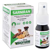 Remédio Medicamento Anti Sarna Para Cachorro Gato E Coelho Sarniran 30ml - Biofarm