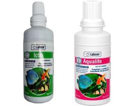 Remedio pra peixe Aqualife + Ictio fungos e parasitas 100ml - Labcon
