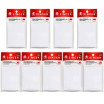 Remendo de tecido para remendar para passar a ferro de 18 cm x 40 cm branco (pacote com 9) Remendo de tecido para remendar para passar a ferro de 18 cm x 40 cm branco (pacote com 9)