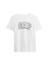 Remera Blanca de Manga Corta con Logo GAP para Niños XXL