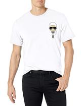 Remera Clásica Karl Lagerfeld Paris con Personaje Karl en Blanco