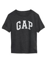 Remera GAP para bebés varones con logo, color gris carbón jaspeado, 0-3 meses
