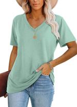 Remera Mujer Lunivop Cuello en V Manga Corta Casual