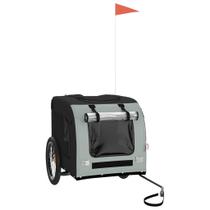 Remolque para Bicicleta para Mascotas vidaXL Marco de Hierro Gris/Negro para Perros Pequeños Remolque para Bicicleta para Mascotas vidaXL Marco de Hierro Gris/Negro para Perros Pequeños