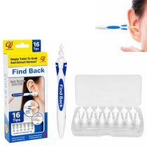 Removedor de Cera de Ouvido Limpador de Orelha Kit de Remoção em Design Espiral Silicone Macio Flexível Não Machuca Ouvidos Limpeza Segura 16 Pontas Removedor de Cera de Ouvido Limpador de Orelha Kit de Remoção em Design Espiral Silicone Macio Flexível Não Machuca Ouvidos Limpeza Segura 16 Pontas