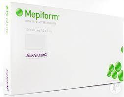 Removedor de Cicatrizes Mölnlycke Mepiform Silicone 10x18 cm - Pacote com 5 Removedor de Cicatrizes Mölnlycke Mepiform Silicone 10x18 cm - Pacote com 5